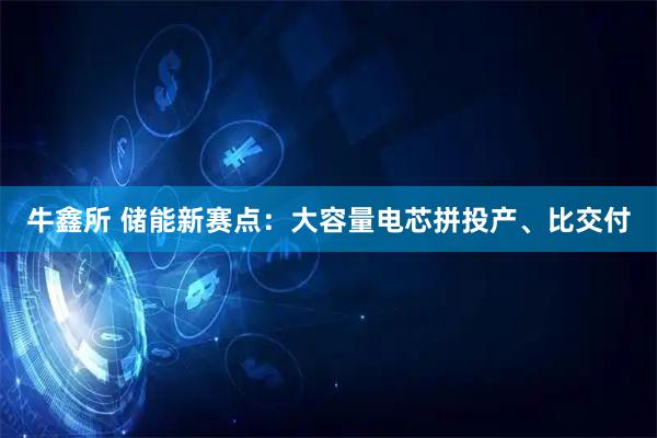 牛鑫所 储能新赛点：大容量电芯拼投产、比交付