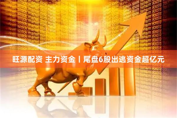 旺源配资 主力资金丨尾盘6股出逃资金超亿元