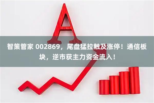 智策管家 002869，尾盘猛拉触及涨停！通信板块，逆市获主力资金流入！
